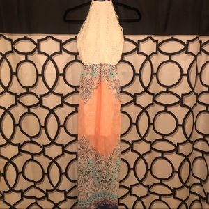 Paisley Bottom Lace Style Top Maxi